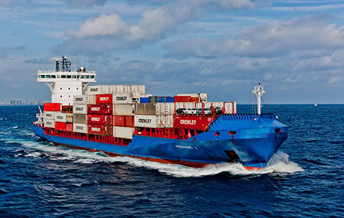 Transporte Marítimo Crowley entre Estados Unidos y Centroamérica
